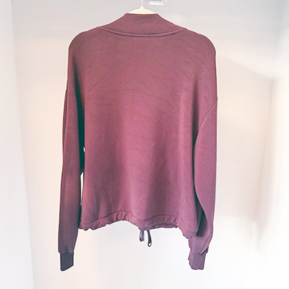 Varley Betsy DoubleSoft Sweatshirt, Size Large, Burgundy - Picture 5 of 9